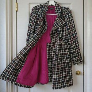 VTG Y2K Rampage Tweed Peacoat London Look Pink Lining M